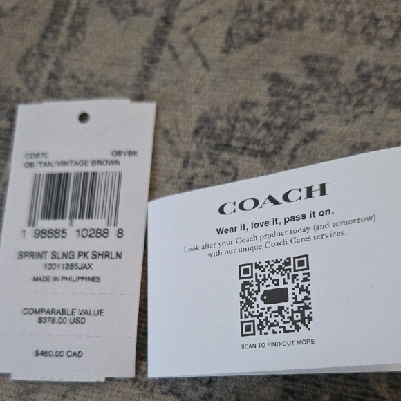 Coach Brown and Tan Shearling Crossbody Bag - Picture 14 of 16